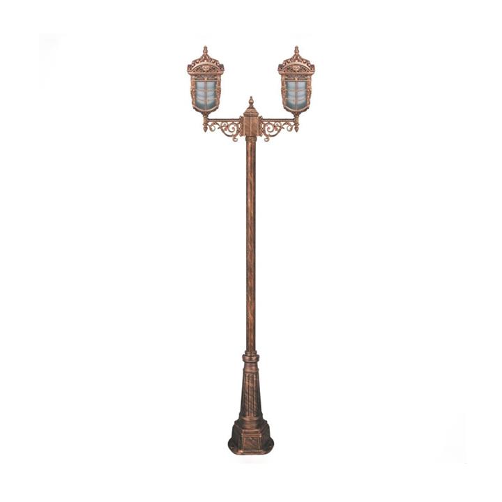 چراغ دوشاخه پارکی تکشیدفام مدل پادرا کد 91215-16-8925